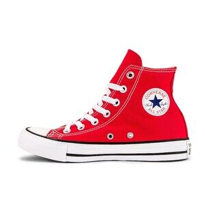 Red converse all star Chuck Taylor high top